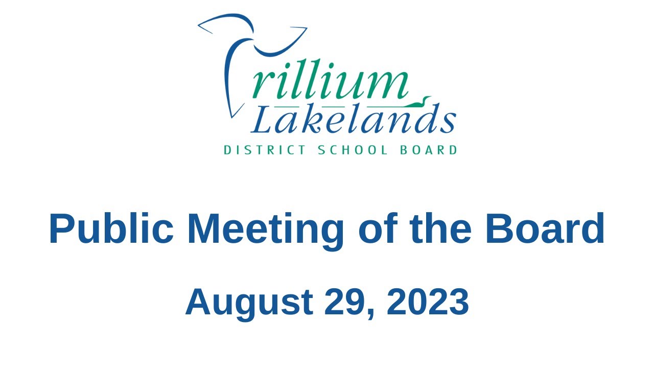 August 29, 2023 Public Meeting of the Board