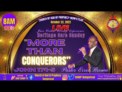 4th Sunday-10/23/2022 | 8AM | "MORE THAN CONQUERORS"🏆| Pastor Errol Brown | COGOP