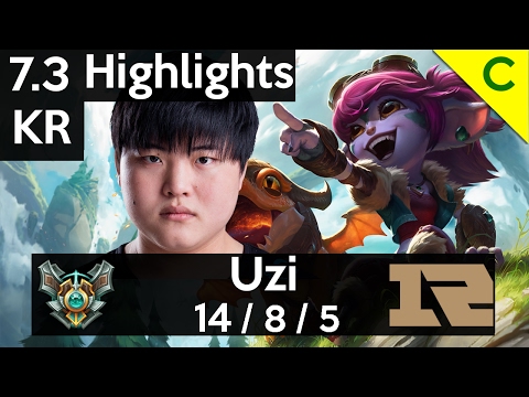 7.3 Highlights - RNG Uzi (Tristana) 14-8-5 Lethality + Botrk Build Tristana