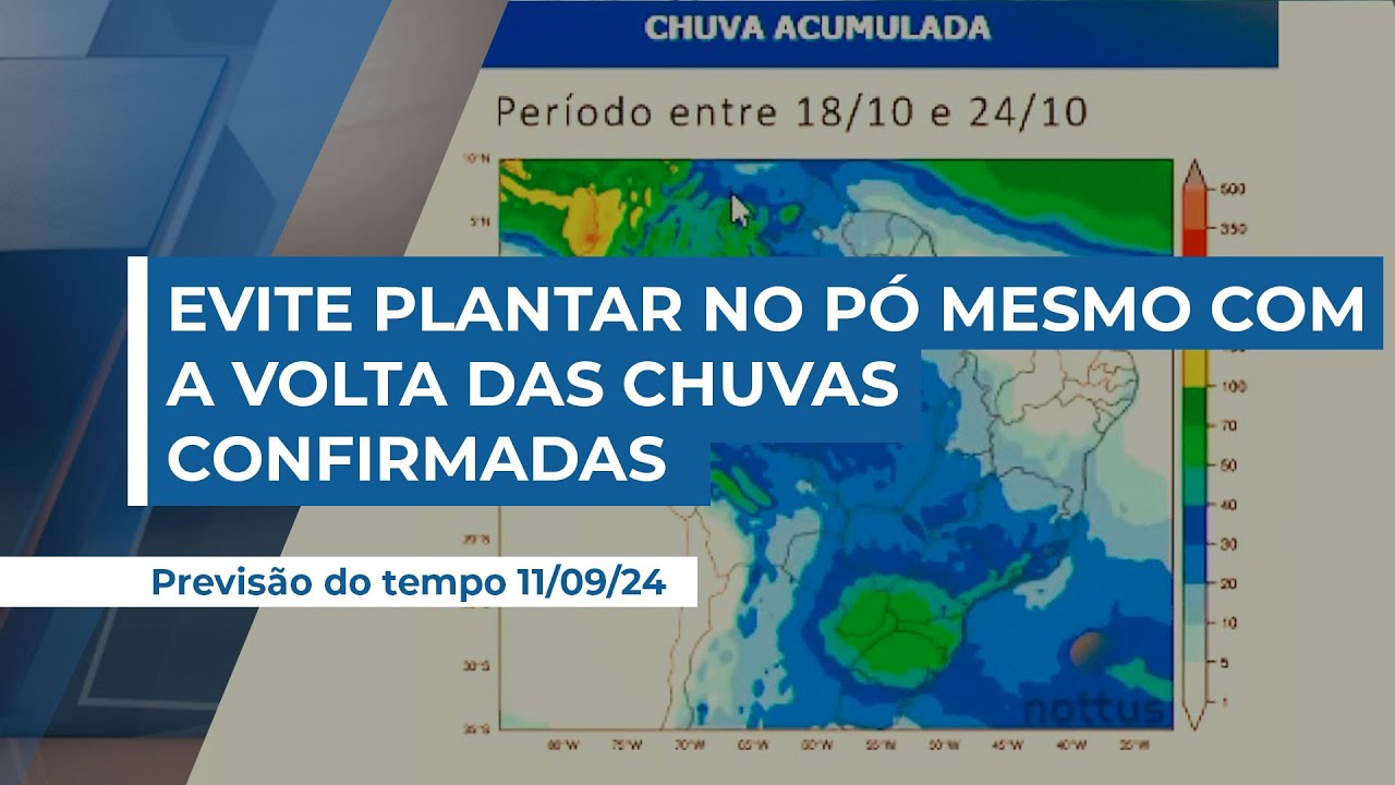 Plantio no pó deve ser evitado; apesar da volta das chuvas, meteorologista reforça que  plantio s...