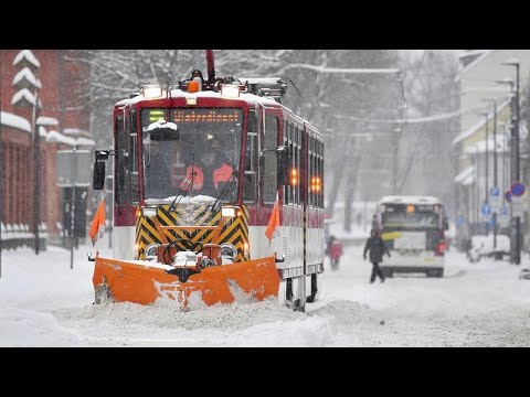 Extremer Schnee sorgt für extremes Chaos - Euronews am Abend am 08.02.