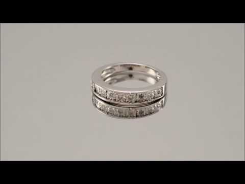 9ct White Gold 5pt Diamond Half Eternity Ring - D7282