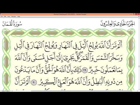 Practice reciting with correct tajweed - Page 414 (Surah Luqman)
