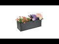 Jardinière à fleurs noire Noir - Métal - 40 x 14 x 15 cm