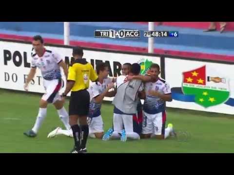 Gol Trindade 1x0 Atlético-GO - Imagens: TV ANHANGUERA (GLOBO)