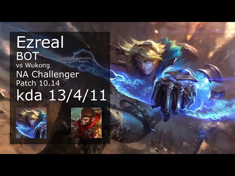 Ezreal ADC & Soraka vs Wukong & Senna - NA Challenger 13/4/11 Patch 10.14 Gameplay