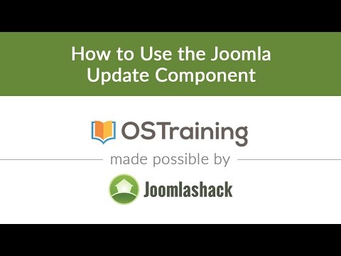 Joomla Beginner Class Lesson 22 How to Use the Joomla Update Component