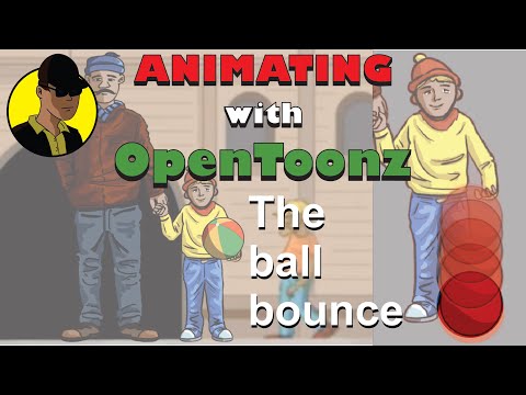 Animating with OpenToonz Tutorial - animating a bouncing ball