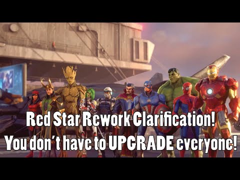 Red Star Rework Clarification! You don’t have to UPGRADE everyone! - Marvel Strike Force