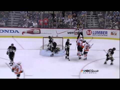 Jaromir Jagr goal Philadelphia Flyers vs Pittsburgh Penguins 4/7/12 NHL hockey