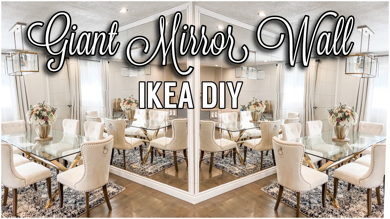 *NEW* DIY Giant Mirror Wall Idea | Easy IKEA Hack to instantly transform your home!