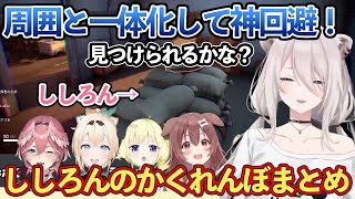 完全に周囲と一体化して神回避する 獅白ぼたんのかくれんぼまとめ【ホロライブ切り抜き/獅白ぼたん/戌神ころね/角巻わため/鷹嶺ルイ/風真いろは】