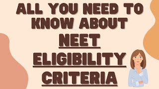 Neet Eligibility Criteria 2019 after Latest NTA Announcement