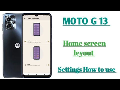 Moto G13 Home screen layout settings features || How to use