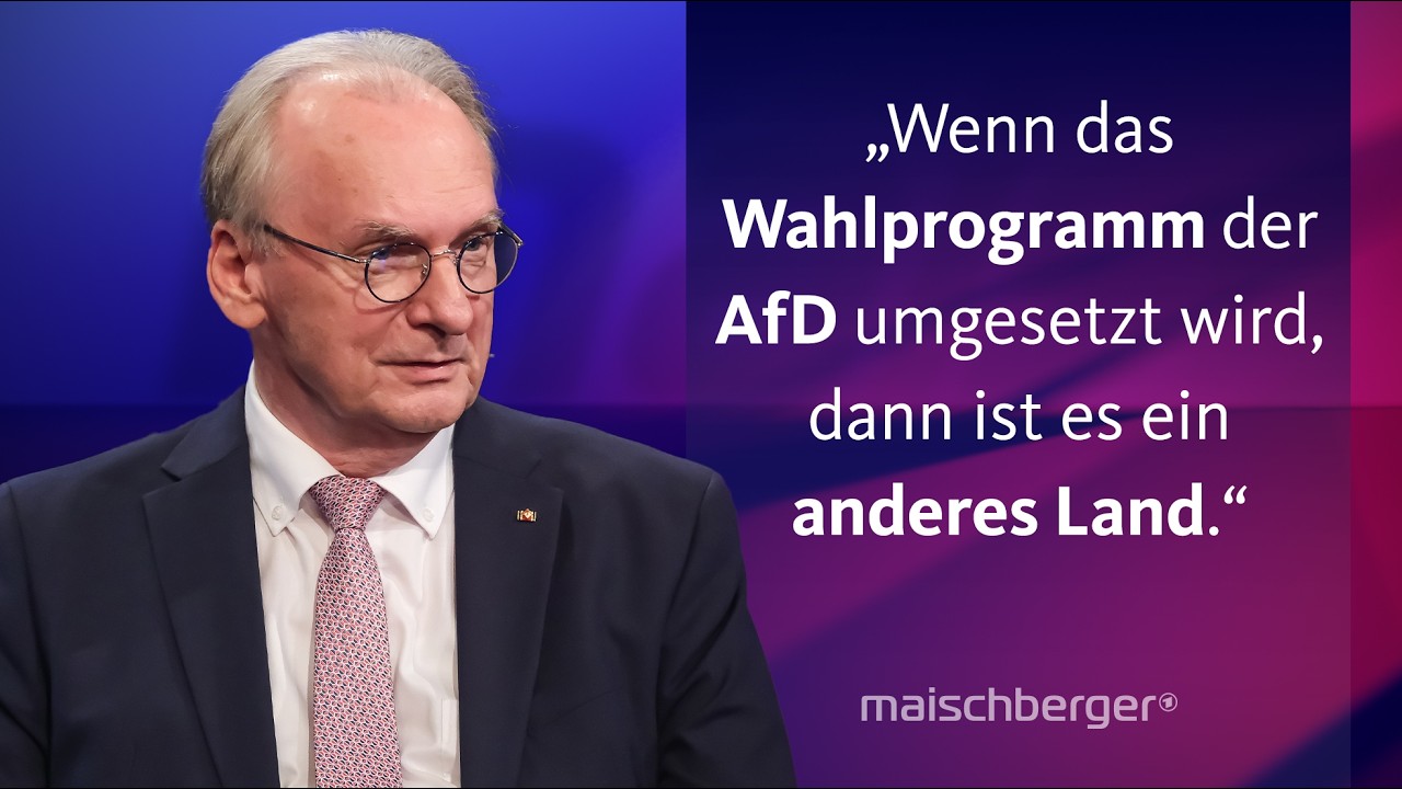 Reiner Haseloff (CDU) im Gespräch: Was bedeutet der AfD-Erfolg für Sachsen-Anhalt? | maischberger