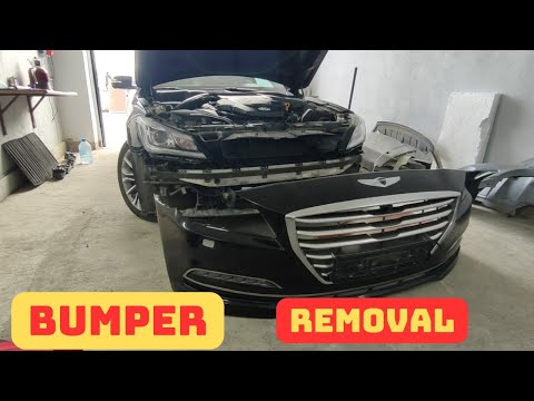 How to genesis G80 bumper removal? Hyundai Genesis G80 2015 -2017 front bumper removal