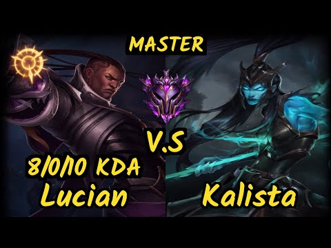 Anderu (LUCIAN) vs KALISTA - 8/0/10 KDA BOTTOM ADC GAMEPLAY - OC Ranked MASTER
