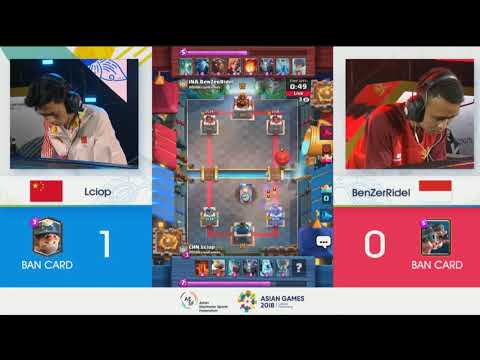 Lciop China vs  BenZerRidel Indonesia   Set 2   Game 1   Clash Royale Finals   2018 Asian Games
