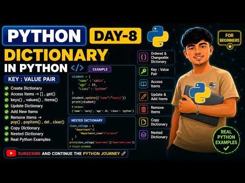 Python Dictionary Tutorial For Beginners Day 8 Keys Values Update Delete Nested Dictionary