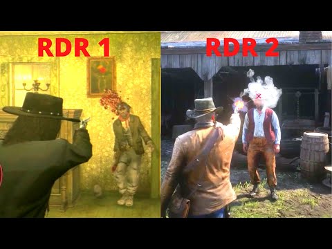 RDR 2 Vs. RDR 1 - Ragdolls Physics