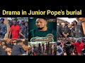 Zubby Michael attack at Junior Pope burial as Shina Rambo, Kcee, E-money storm burial ground
