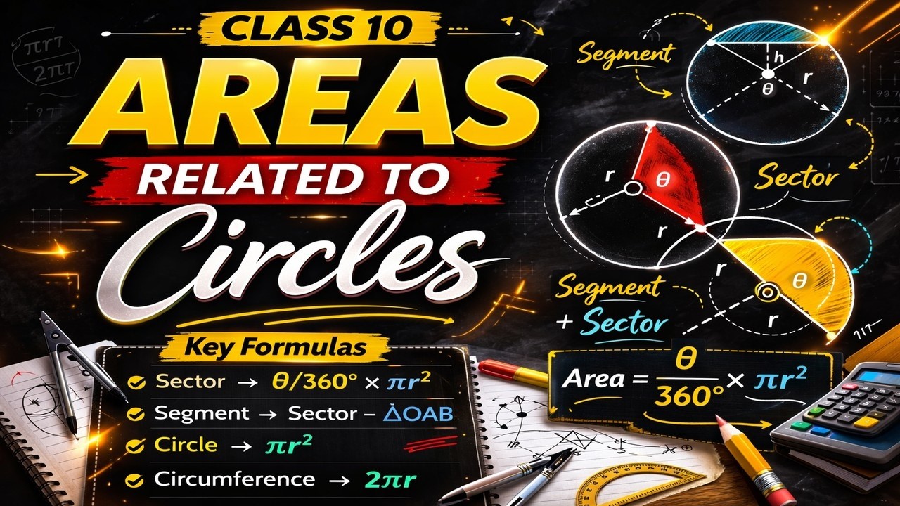 CBSE Class 10 || Maths || Areas related to circles || Animation || in English