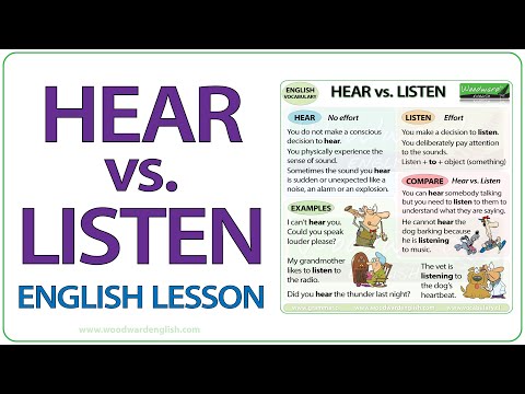 HEAR vs. LISTEN – What is the difference between HEAR and LISTEN?