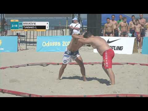 Round 3 Men's BW - +80 kg: M. BIRIUKOV (UKR) v. G. TSAKNAKIS (GRE)