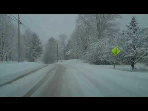 Driving through Vermont in a heavy snowstorm...