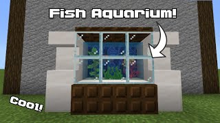 How To Make An Fish Tank In Minecraft! (Aquarium Design!) (MCPE/Java)