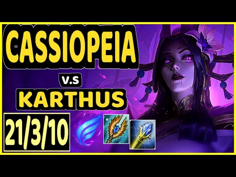 STROMPEST (CASSIOPEIA) vs KARTHUS - 21/3/10 KDA MID GAMEPLAY - NA Ranked GRANDMASTER