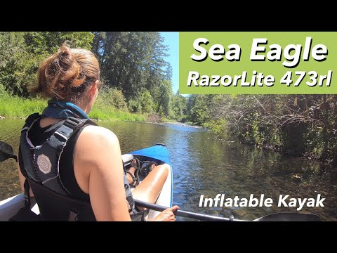 Single Person Inflatable Drop Stitch Kayak, 450 LBS Portable Touring Kayak video review thumbnail