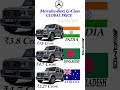 Mercedes Benz G Class Global Price Mercedes Gclass Gwagon