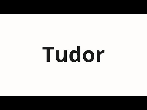 How to pronounce Tudor