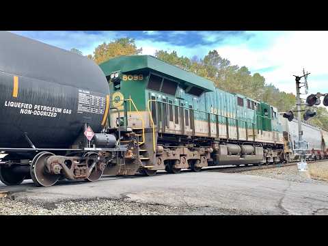 Train Blocks 3 Track RR Crossing, Coal Train W/Roaring Helpers, Fast Amtraks, NS Pennsylvania Trains