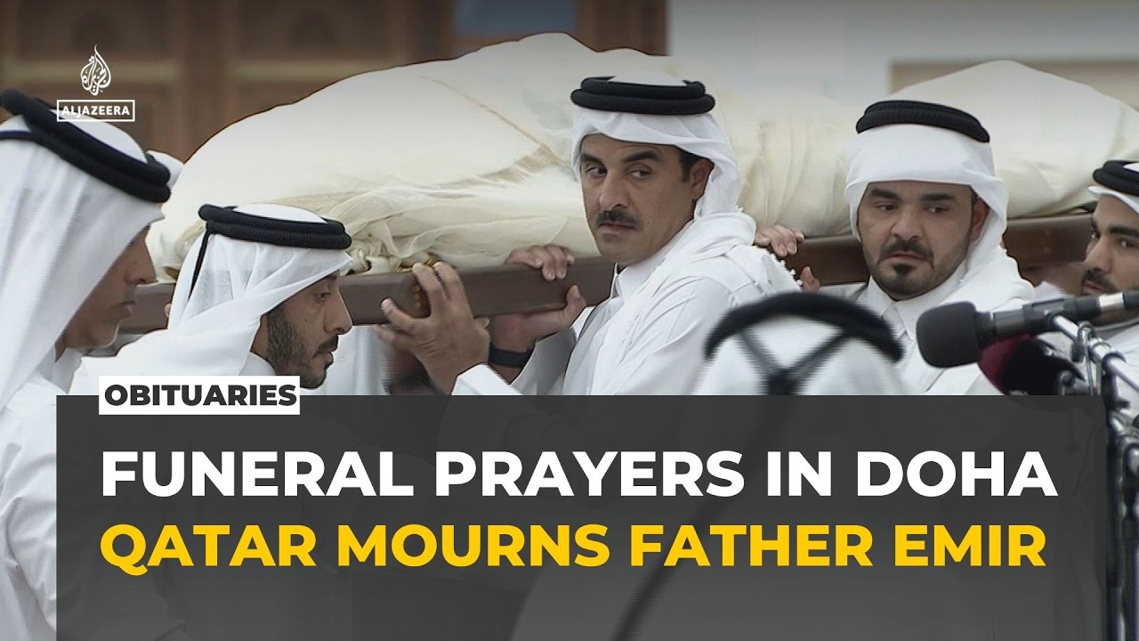 Funeral prayers held for Qatar’s former emir Sheikh Hamad bin Khalifa Al Thani in Doha