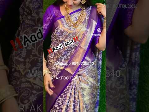 Aadi sale. Rs.1299  only.Semi silk sarees at unbelievable price . 9840730540