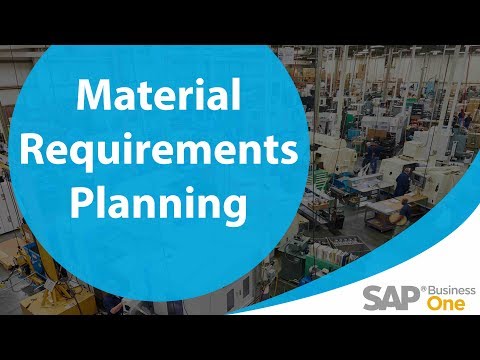 Material Requirements Planning in SAP Business One [TUTORIAL ...