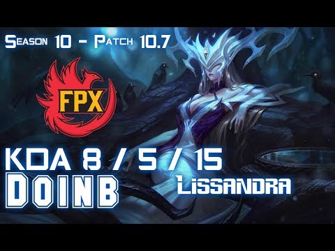 FPX Doinb LISSANDRA vs PANTHEON Mid - Patch 10.7 KR Ranked