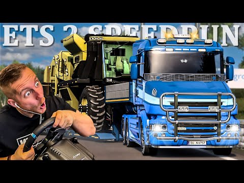 Tieflader mit Baumwollernter in den SERPENTINEN im ETS 2 SPEEDRUN 🚛 Folge 2 | EURO TRUCK SIMULATOR 2