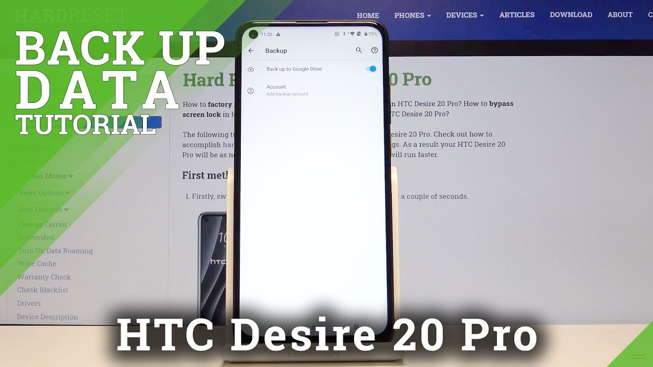 How to Use Google Backup on HTC Desire 20 Pro - Enable Google Backup