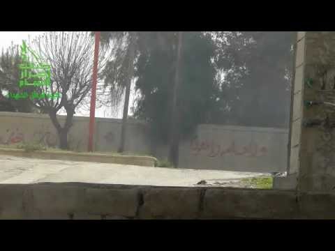 استهداف دبابة لقوات النظام بعبوة ناسفة على جبهة خان شيخون في ريف إدلب من قبل كتيبة قوافل الشهداء