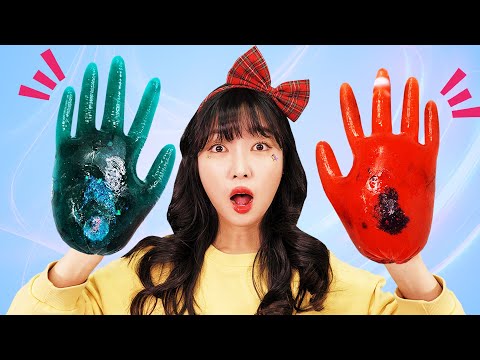 손이 얼었어요! 얼음손 녹이기 과학실험 Easy DIY Science Experiment for kids Ice Hand Gloves !!!