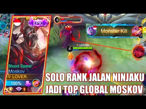 BEGINI CARA TOP GLOBAL MOSKOV PUSH MMR SOLO RANK, BISA AUTO WIN - MOBILE LEGENDS