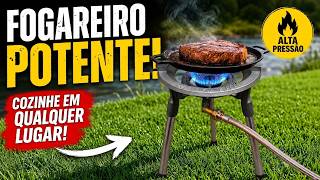 FOGAREIRO PORTÁTIL POTENTE: O EQUIPAMENTO QUE VAI MUDAR SUA PESCARIA, CAMPING E CHURRASCO!