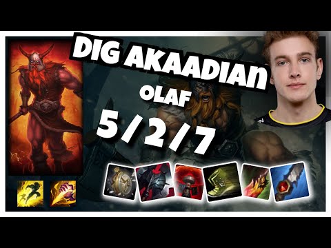 DIG Akaadian Olaf JUNGLE (5/2/7) vs NOCTURNE Gameplay Replay - Patch 10.19