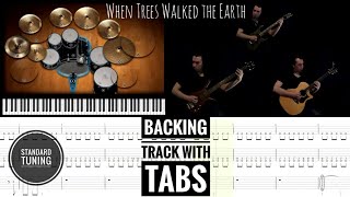 Joe Satriani &quot;When Trees Walked the Earth&quot; Backing track in Standard tuning with on-screen Tabs