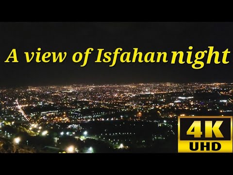 [4k] #IRAN - ISFAHAN SUMMER MOUNT WALK. A view of Isfahan night. IRAN PARK Walk. IRAN Walking Tour.