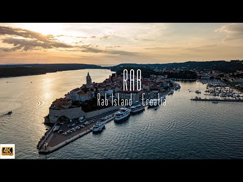 🇭🇷 4K drone video of Rab, Rab Island, Croatia.
