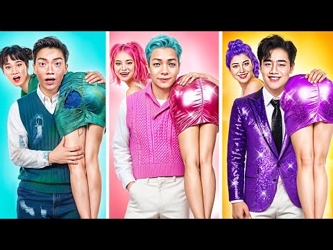 KPop Demon Hunters Makeover! Rich vs Poor vs Giga Rich Couple ! Huntrix vs Saja Boys